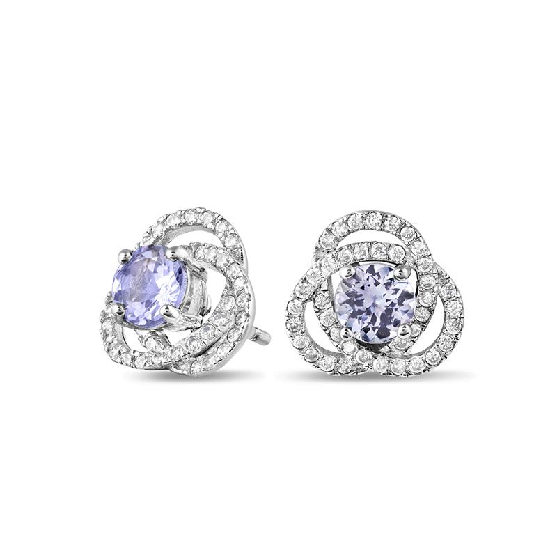 Tanzanite Earrings with Earring Jackets